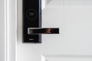 keycard lock on door for access control systems