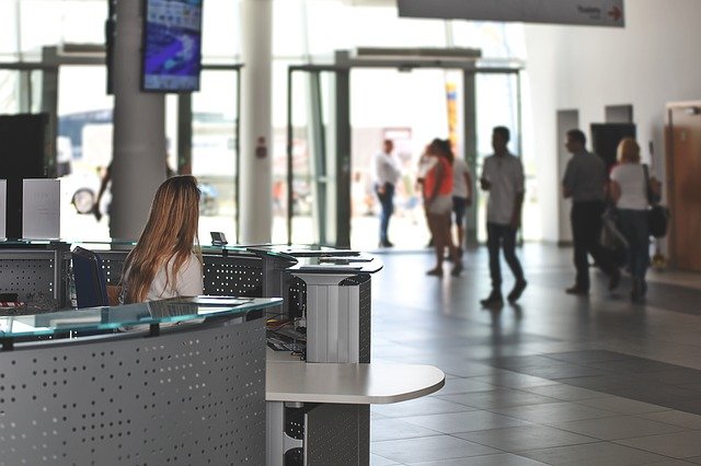 front entrance to school with access control systems